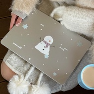 Shesell macbook(crystal) Case A3240 A3241 Cute snowman M4 Air13/15/Pro13 Clear macbook