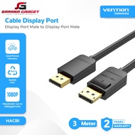 VENTION HACBI Male to Display Port Cable Male 3M 3 Meter High Speed 21.6Gbps DP to DP Cable