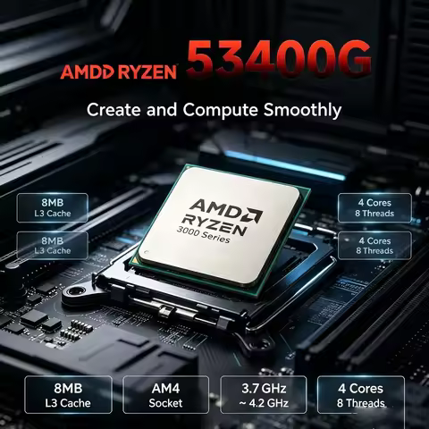 AMD Ryzen 5 3400G R5 3400G AM4 CPU Processor 65W 3.7GHz 4-Core 8-Thread Desktop Processor Tray Versi
