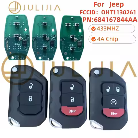 JULIJIA PCF7939M 4A 433MHzKeyless Go Smart Remote Key Fob Jeep Wrangler JL Gladiator 2018-2022 FCC I