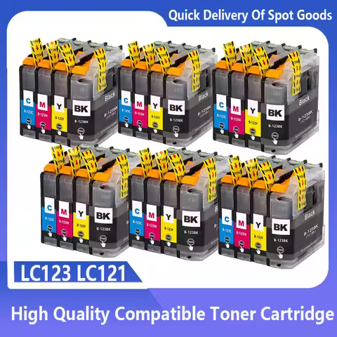 LC123 LC-123 LC 123 XL LC123XL Ink Inkjet Cartridges For Brother MFC J4410DW J4510DW J4610DW J4710DW