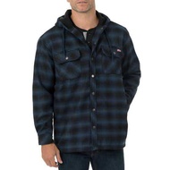 DICKIE S Men’s Plaid Hooded  Jacket แจ็คเก็ต เสื้อฮู้ดตารางสีเทาดำ แบรนด์เนม✨DICKIE S แท้💯% (JK384)