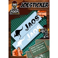 STICKER JAOS. THERE ARE VARIOUS SIZE OPTIONS & 3 COLOR OPTIONS