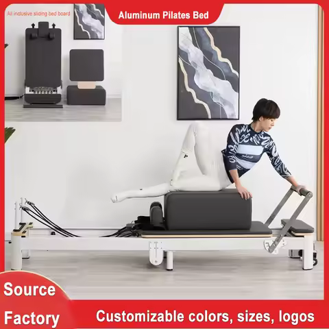 Pilates Folding Bed Fitness Equipment Pilates Aluminum Alloy Small White Bed Pilates Aluminum Alloy 