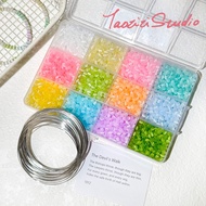 Hạt Thủy Tinh Mắt Mèo Màu Trộn 4mm Đồ Dùng Thủ Công DIY Hạt Rời Hạt Trang Sức Vòng Tay Phụ Kiện Tran