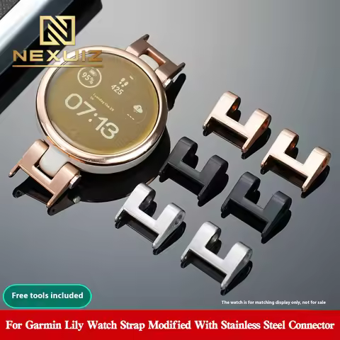 For Garmin Lily Watch Connector Solid Stainless Steel Adapter DIY Modification Garmin LILY Watch Acc