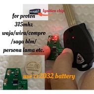 wonderful proton remote control key (315mhz) to copy PROTON Saga FL Saga BLM Waja Wira etc.remote co