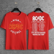 BAJU T-SHIRT AC&DC PREMIUM QUALITY 100% COTTON