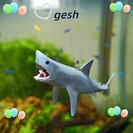 GESH1 2 Sets Aquarium Ornament, Floating Cute Fish Tank Decorations, for Fish Tank, Aquarium with Ball and Line PVC Sharks Aquarium Accessories