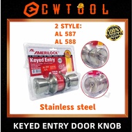 AMERILOCK KEYED ENTRY DOOR KNOB Stainless Door Knob for Bedroom Keyed Entry Decorative Lockset