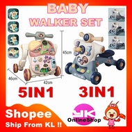 ( Ship Out Selangor) 5in1 Baby Walker 3in1 Toddler Push Music Walker, education learning toys toy Mu
