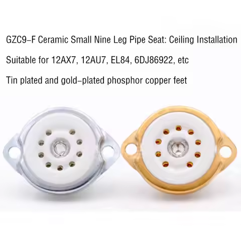 8PCS 9 Pin Ceramic Vacuum Tube Socket Base FOR 12AX7 ECC83 12AU7 ECC82 6922 EL84 6DJ8 Hifi Audio Amp