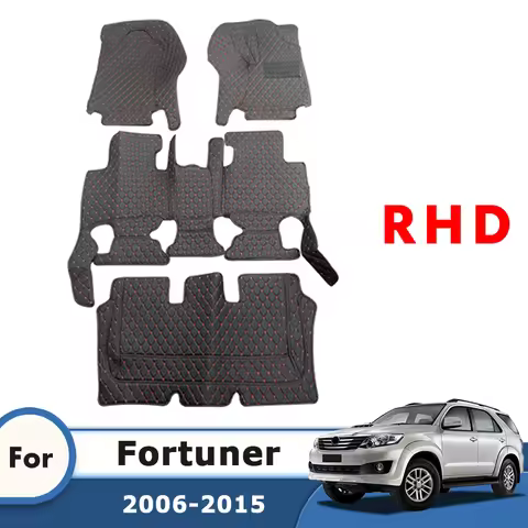 RHD Custom Car Floor Mats For Toyota Fortuner 2015 2014 2013 2012 2011 2010 2009 2008 2007 2006 (7 S