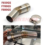 For F650GS F700GS F800GS ADV F800 GS Exhaust Motorcross Mid Pipe Motorcycle Without Muffler Connecti