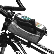 MAS AUTO MTB Bicycle Top Tube Phone Bag for 6 Screen Size Bike Front Frame Bag with Headphone Hole..