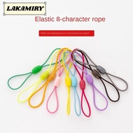 LAKAMIRY DIY Handmade Accessories, Nylon Rope Plastic 8-shaped Elastic Rope, Access Card Hanging Rop