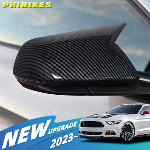 1 Pair of Rearview Mirror Covers With/Without Turn Signal for Ford Mustang 2015-2022 US Version Car 
