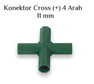 Konektor Rangka Rumah Kaca Konektor Cross 4 Arah Ajir 11mm Green house