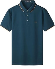 MMLLZEL Business Men's Lapel Short Sleeve T Shirt Men's Summer Middle And Youth Elastic Leisure POLO Shirt (Color : D, Size : XXXXL code)