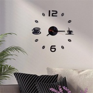 ถ้วยกาแฟชาสไตล์กลมตัวเลข20นาฬิกาแขวนผนังขนาดนิ้วสติกเกอร์นาฬิกาอะคริลิคติดผนังแบบทำมือ G.1 Hiasan Kamar นั่งเล่นในบ้าน