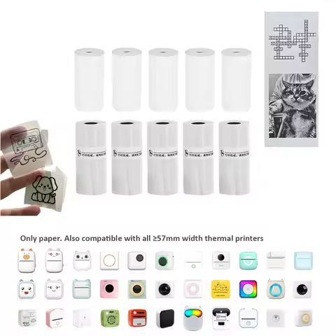 Mini Printer Transparent Sticker Thermal Paper Label Paper Photo Papers For PeriPage PAPERANG Poooli