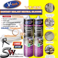 V-TECH 1PC / 2PCS 300ML SANITARY SEALANT NEUTRAL SILICONE SEALANT #VT-212 VT212