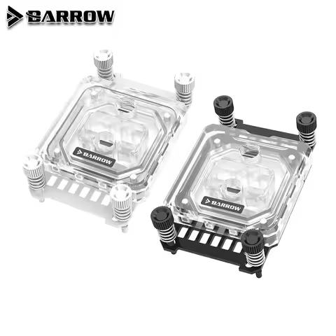 Barrow CPU Water Block For AMD AM5 AM4 / AM3+ / AM3 / FM2, 5V ARGB 3PIN AURA SYNC Whaite Black