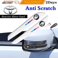 【Toyota】2pcs/set Car Anti-Collision Strip Rearview Mirror Protection Cover Bumper Anti-Scratch Sticker Car Door Guard Protector for Toyota Vios Innova Fortuner Corolla Wigo Avanza Hilux Hiace Rav4 Revo Rush Camry Yaris Logo Rearview Mirror Protector