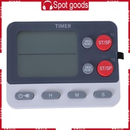 WIN Multifuntional 2 Channel Timer with Magnetic Back and Large LCD Display Screen for Cooking Class