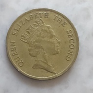 uang koin Hong Kong 10 cent 1988