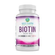 Biotin 10,000mcg - Extra Strength Biotin Vitamin Supplement to Support Hair Growth, Strong Nails, Lo