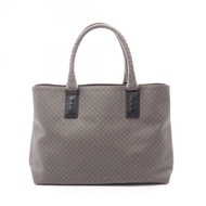 【二手】Bottega BOTTEGA VENETA Marco Polo 手提包，灰褐色，PVC塗層帆布和皮革，女士款