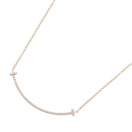 【二手】Tiffany & Co.) T字Smile鑽石項鍊 63058815 頸圍 40.5厘米 K18PG（玫瑰金）鑽石 T字Smile鑽石項鍊