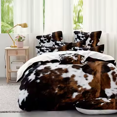 Dairy Cow Pattern Bedding Set king queen double full twin single size duvet cover pillow case bed li