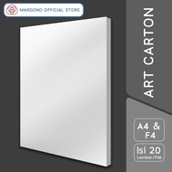 Margono Art Carton Paper Glossy Cardboard/ 210 230 gsm A4/ 260 gsm F4/ - 20 Sheets