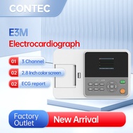 CONTEC E3M EKG Machine ECG Monitor Electrocardiograph 3 Channel 12 Lead   USB PC Software