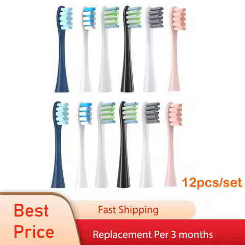 12PCS Replacement Tooth Brush Heads For All Oclean X/ X PRO/ Z1/ F1/ One/ Air 2 /SE Sonic Soft Elect