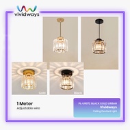 K2 CEILING PENDANT LIGHT URBAN UR072 BLACK GOLD HANGING PENDANT LIGHT