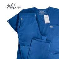 🌟Malean Scrubs ชุดสครับ เสื้อพร้อมกางเกง ✅ ปักชื่อหน้าอกให้ฟรี 🌟ดีไซน์ USA ผ้า Flexy spandex บางเบา 