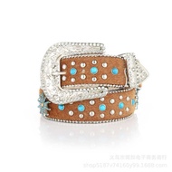 Decorative Ladies Belt Rhinestone Fashion All-Match European American Full Diamond Diamond Horsehair