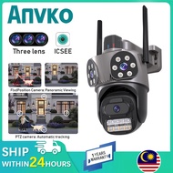 Anvok（ICSEE）3 lens 3 screen viewing wireless CCTV camera WIFI 12MP 6K PTZ outdoor CCTV waterproof