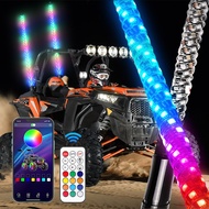 APP&Remote Control Rgb Dream Chasing 2FT 3FT 4FT 5FT 6FT Led Antenna Whip Led Whip Light With Turn S