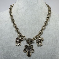 印度象．黃銅葉片．大鍊條．個性飾品