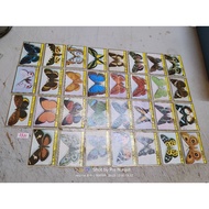 no.1321. Ajman stamp.USED. Butterflies. 4pcs FOLD