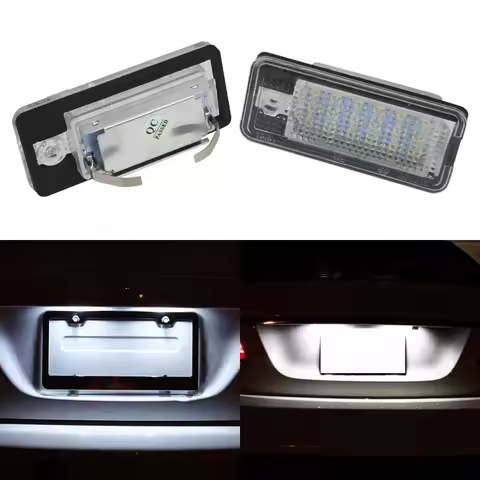For Audi LED Number Plate Light A3 A4 S4 RS4 B6 B7 A6 RS6 S6 C6 S5 Q7 A8 S8 Avant Canbus Error Free 