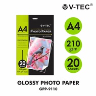 V-Tec Glossy Photo Paper A4 210gsm A4 210gsm Glossy Photo Paper GPP-9110A