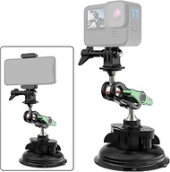 FiTSTILL Suction Cup Mount Perfect Compatible for Go Pro Max Mini Hero 11 10 9 8 7 6 5 DJI,Pocket 2,