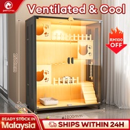 Cat Cage Cat Villa Sangkar Kucing Villa Kucing Solid Wood Tempered Glass Door Large Cat House 猫别墅猫笼