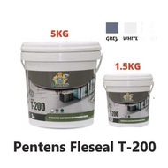 1.5KG 5KG Pentens T-200 Resistant Elastomeric Waterproofing Coating 5KG (t200) *1 Tong Per Order*