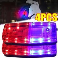Adjustable LED Shoulder Light with Red Blue Warning Lights, Clip on Design for Patrol, High Visibili
